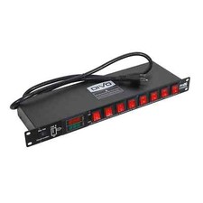 1 Space Rackable LED Power Distributor 8 Outlets Off/On and USB Charging port