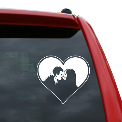 The Addams Family Morticia and Gomez in Heart Vinyl Decal 5