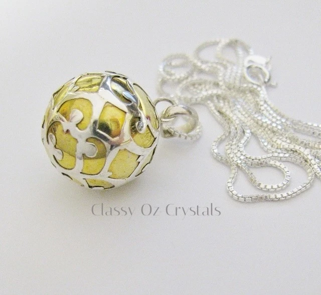 Sterling Silver Harmony Ball Pregnancy 90cm Sterling Silver Chain - Gift Box Foto 3 de 3