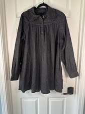 UO Urban Outfitters Tilly Smock Mini Dress Black Ditzy Floral Womens Size Medium
