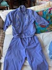 Vintage Adolfo Sport Women's Tracksuit 2PC Set Jacket  Pants Purple Size 2 X