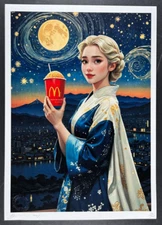 DEATH NYC 45x32cm Ltd Ed Signed Graffiti Pop Art Print, COA Elsa McDonalds