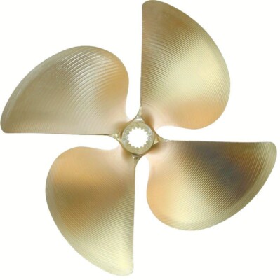 Acme 14.5 x 14.25 1284 4 Blade Inboard Propeller Right Hand Nibral Cupped Splin