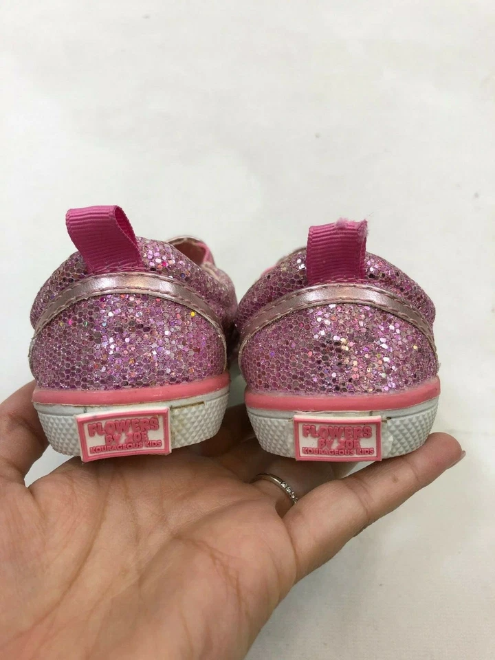 Flowers by Zoe Girls Spring Glitter Slip On Shoes Size 7 Toddler - Image 4 of 4