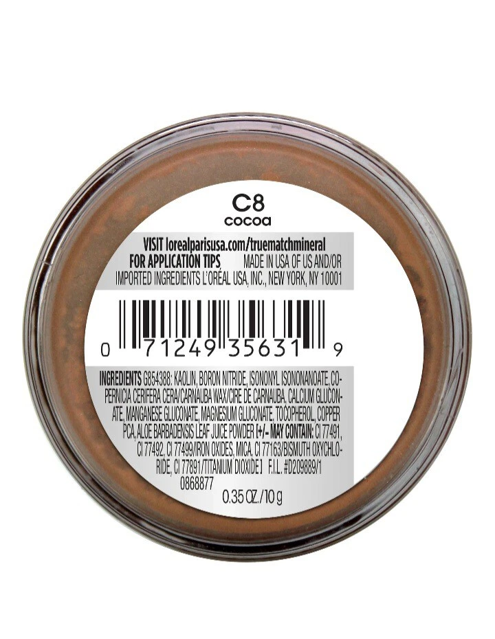 2x  L'Oréal Paris ~ True Match Mineral Makeup Cocoa C8 0.35 Oz Foundation - Image 4 of 4