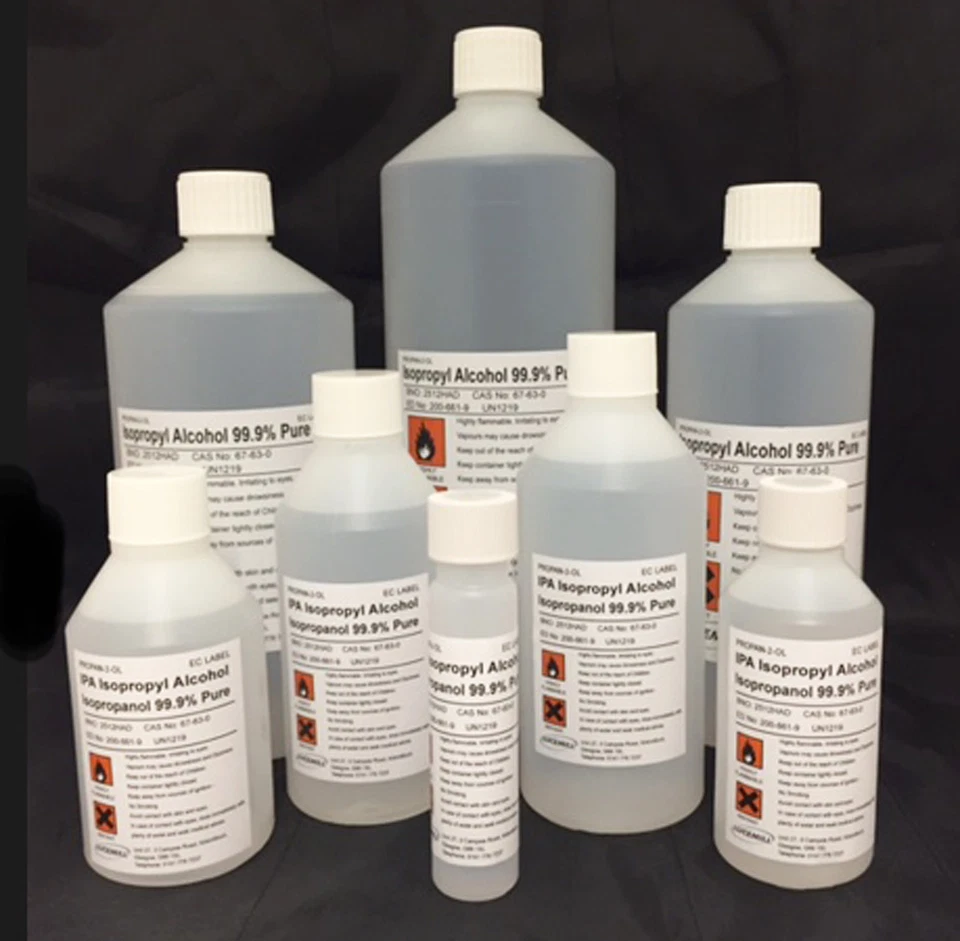 EXPRESS CHEMS ISOPROPYL ALCOHOL 99.9% Pure IPA ISOPROPANOL SCREW CAP 35ml - 100 Litres (L)