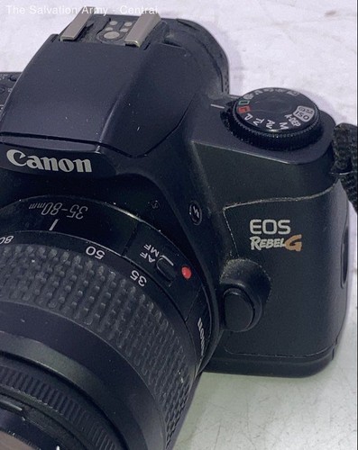 Canon EOS Rebel G Black 35mm Auto-Focus Built-In Flash SLR Camera - Picture 6 of 10
