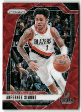 2024-25 Panini NBA Prizm No. 45 Anfernee Simons Red Choice Prizm 16/88