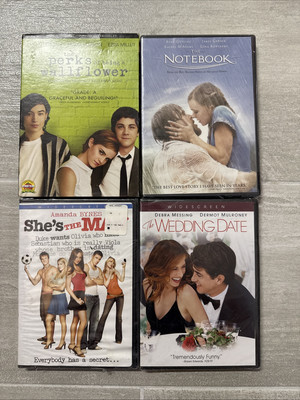 Lot Of 4 Rom Com The Notebook Perks Of Wallflower She s The Man Wedding Date NEW