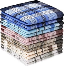 Men'S Handkerchiefs, 12 Pack Large Cotton Gents Hankies Set, Mens Premium Handke