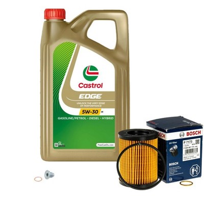BOSCH Ölfilter 5 L Castrol EDGE 5W-30 M für BMW 1er 116i 114i 3er Touring