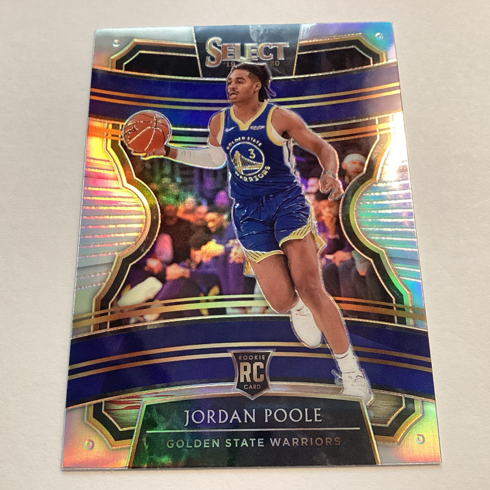 JORDAN POOLE 2019 20 PANINI SELECT CONCOURSE #94 RC ROOKIE SILVER PRIZM WARRIORS