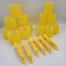 Drybar Yellow Self-Grip Hi Top Hair Rollers 8 Large 8 Small 6 Sectioning Clips