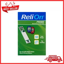 ReliOn Prime Blood Glucose Test Strips, 50 Count