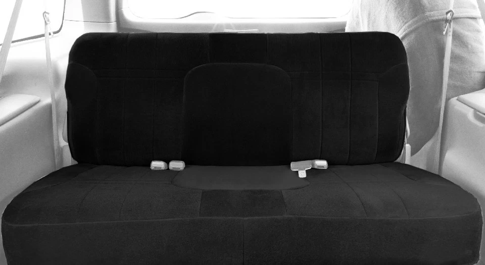 Fundas de asiento de coche CalTrend para Toyota Tercel 1992-1997 negro terciopelo trasero personalizado Foto 2 de 4