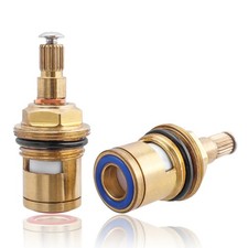 Mesee 1 Pair Faucet Cartridges Replacement, Brass Ceramic Disc Stem