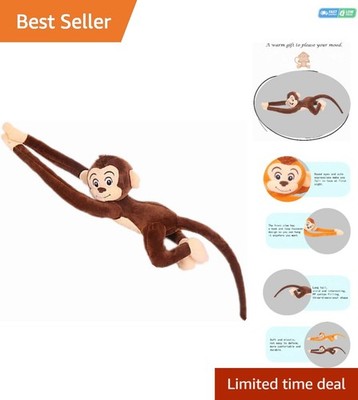 Charming 27-Inch Hanging Monkey Stuffed Animal - Ideal for Kids and Gift Giving