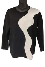 Antthony Jacquard Women's Sweater Black/White