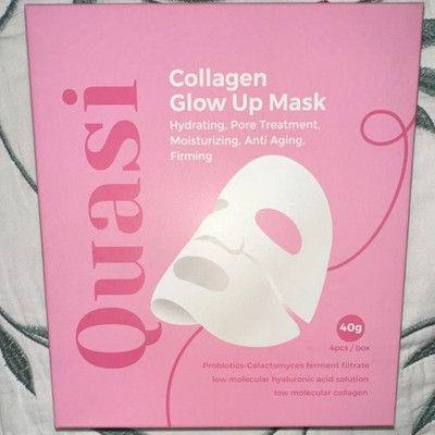 4 Pack Quasi Collagen Glow Sheet Mask Hydrating Firming Niacinamide