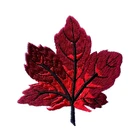 Leaf Embroidered iron on Patch red color 3+ 1/2 x 3 +1/2 inch FREE SHIPPING