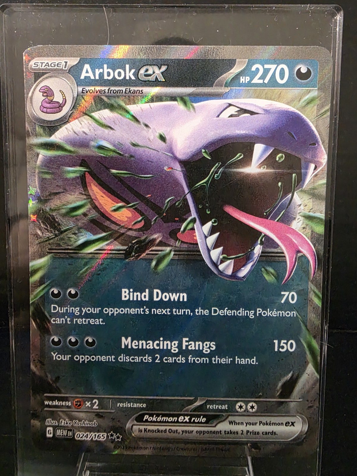 Pokemon TCG Arbok EX 24/165 Scarlet & Violet 151 NM