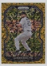 2021 Panini Prizm Tier III Gold Donut Circle Prizm 6/10 Lucas Giolito #216 3c7