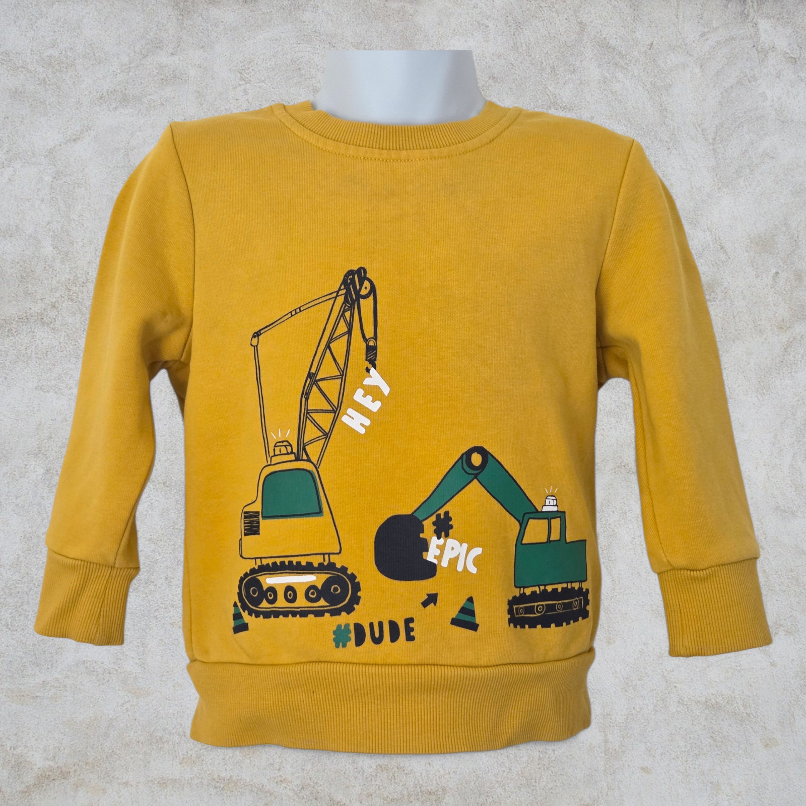George Kleinkind Pullover gelb 18-24 Monate Kinder Baufahrzeuge Sweater Oberteil George Kleinkind Pullover gelb 18-24 Monate Kinder Baufahrzeuge Sweater Oberteil
