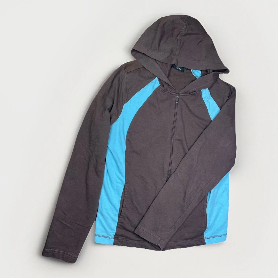 Sudadera TekGear Vintage Marrón, Azul Para Mujer Talla L - Pantalones Capri con Cremallera Y2K Foto 2 de 4