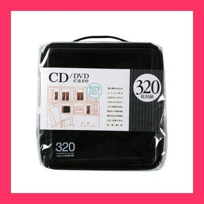 ELECOM 320 Disc CD DVD Aufbewahrungsbox CCD-H320BK Tragbarer Organizer Schwar...