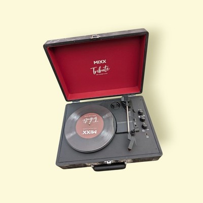 MIXX Tribute Tragbarer Vinyl Plattenspieler Turntable Koffer Retro Style 
