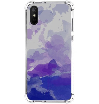 UPLAI Cover per Xiaomi Redmi 9AT / Redmi 9A, Design Galvanico alla Moda Custodia Ultra Sottile Antiurto Anti-Graffio, Colorato Lussuoso Morbido TPU Silicone Caso.(Porpora