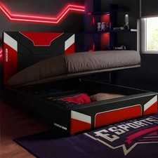 Image of XRocker Cerberus Mkii Ottoman Gaming Bed Small Double 4' Red