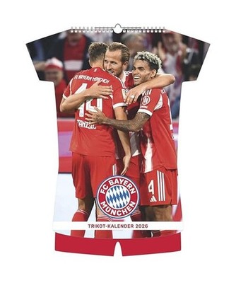 N Neumann - FC Bayern München 2026   Trikotkalender 34x42 cm mit 12 Monatsbl?