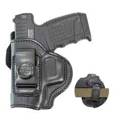 Maxx Carry Multi-Carry 4-Way OWB and IWB Leather Gun Holster fits G 43, 43X 9mm