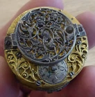 CHANPLEVE DIAL LONDON DANEL ANTIQUE GENTS FUSEE VERGE POCKET WATCH MOVEMENT ,