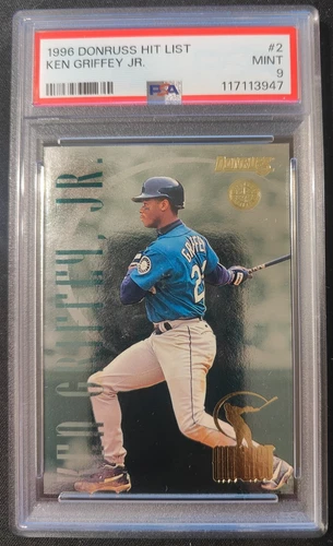 1996 Donruss HIT LIST Ken Griffey Jr!!! PSA 9 MINT!!!! #'d/10,000!!!  #2!!!