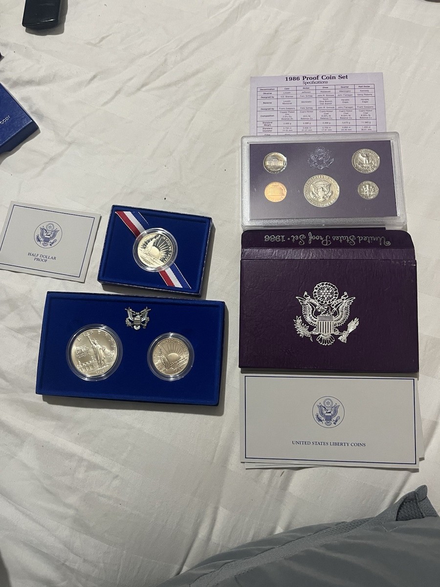 UNITED STATES MINT PROOF COIN SET 1986 W/COA & ORIGINAL CASE | eBay