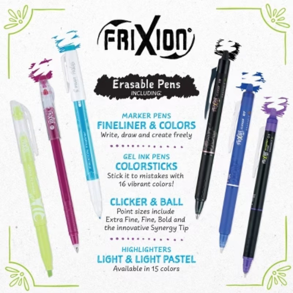 Pilot 10pk FriXion Light Pastel Erasable Highlighters Chisel Tip Multicolored