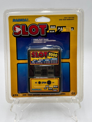 Radica Slot 5000 Handheld Electronic Video Game Model 570 Vintage New Sealed