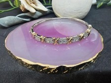 Classic Luxury Zirconia 14K Gold Plated Cuff Bracelet