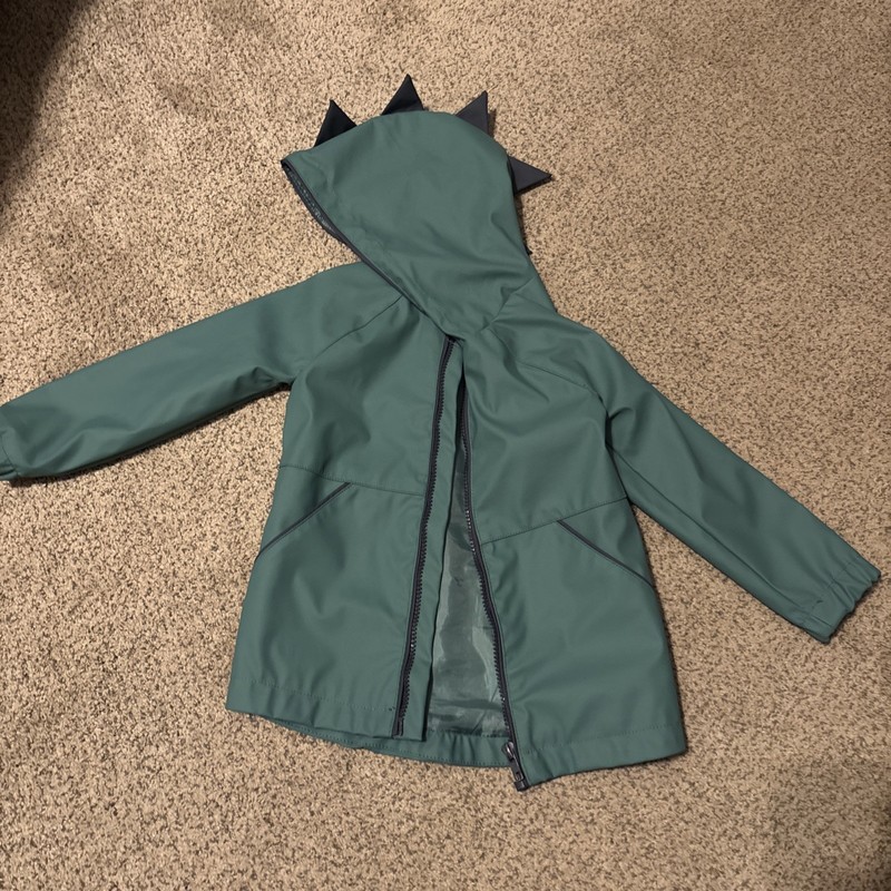 Tommy Bahama Green Hooded Rain Coat Jacket 3T Lined Full Zip Baby & Toddler