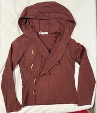 Vintage Y2K A-Wear-Ness Jacket S Brown Canvas Hooded Kimono Style Boho Canada