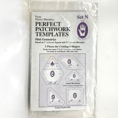 Marti Michell Set (N) Perfect Patchwork Templates Mini Geometrics Quilt - NEW