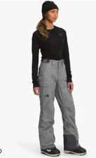 NWT THE NORTH FACE Women's Freedom Insulated Snow Ski Pant Heather Grey XS Long