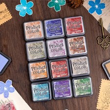6-Piece Multicolor Ink Pad Set for Planners, Crafts, Scrapbooking  DIY Stamping