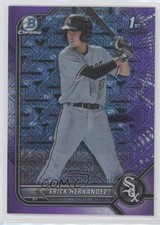 2022 Bowman Chrome Prospects Mega Box Purple Mojo Refractor Erick Hernandez 0bg8