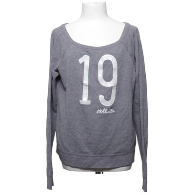 Hollister, Sweatshirt, Größe: L, Grau, Baumwolle/Polyester, Print, Sweat #UNk