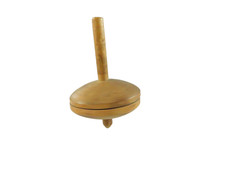Vintage Handmade Wooden Spinning Top Folk Toy Turned Wood 2.75 Inch