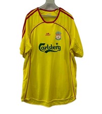 VTG Steven Gerrard Liverpool Jersey 2006-07 Yellow Away XXL Adidas #8 LFC #227