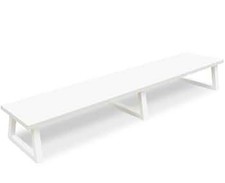 TEAMIX White Dual Monitor Riser for 2 Monitors,-42inch, Wood 42 inch,